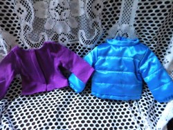 puffy jacket purple t back